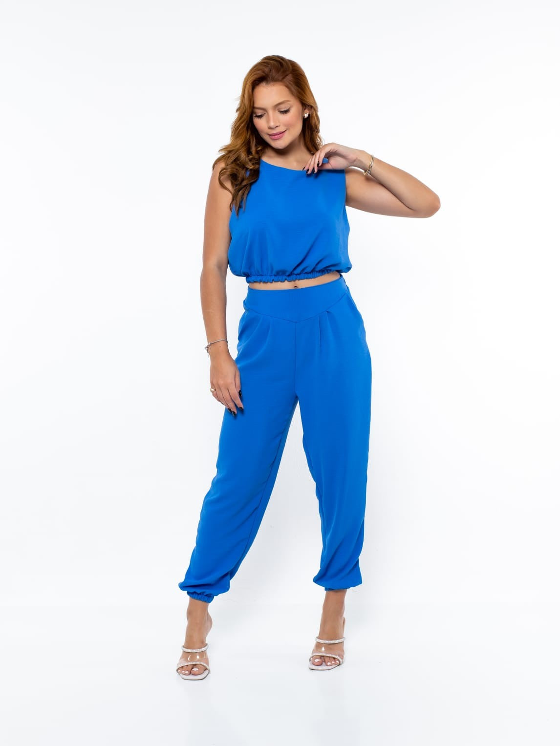 Conjunto Feminino Cropped e Calça Aladim Duna