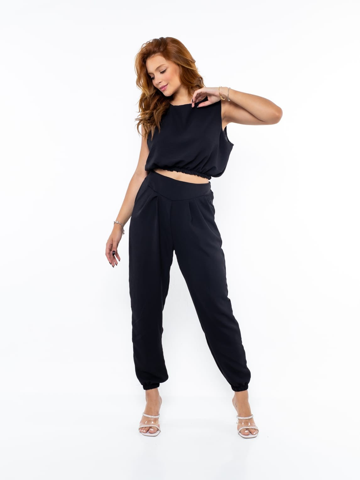 Conjunto Feminino Cropped e Calça Aladim Duna