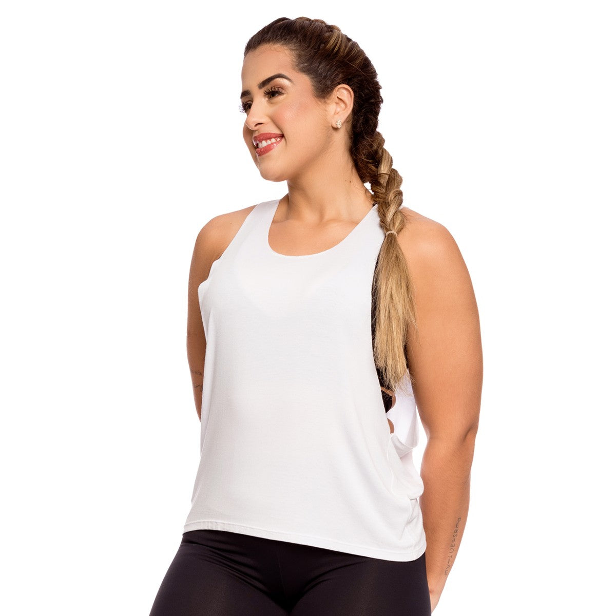 Regata Branca Cavada Massam Feminina