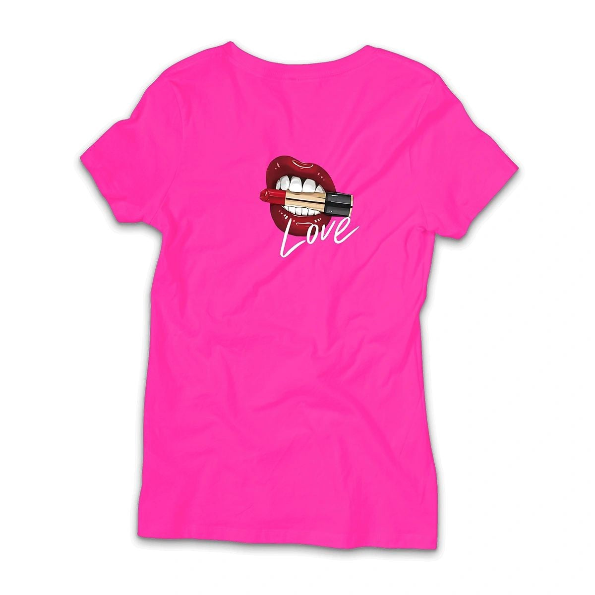 Camisa Feminina Baby Look Love Kiss