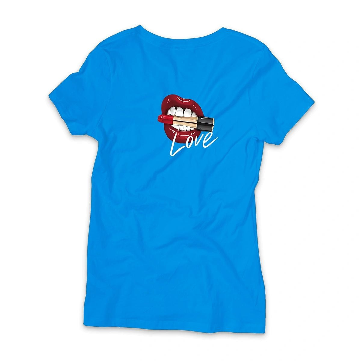 Camisa Feminina Baby Look Love Kiss