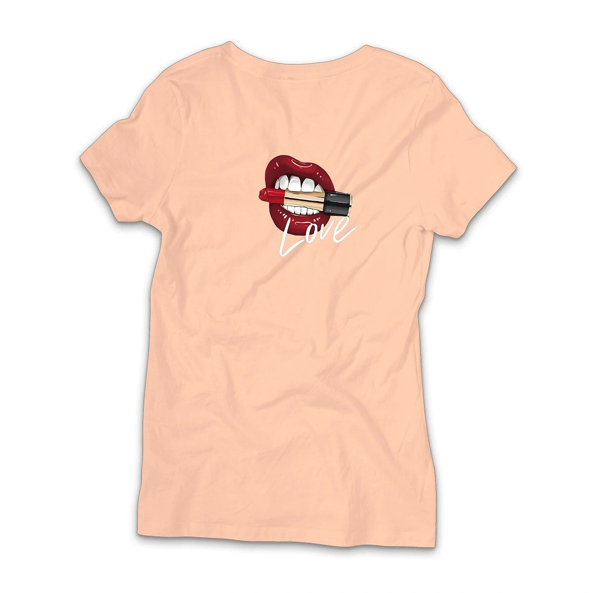 Camisa Feminina Baby Look Love Kiss