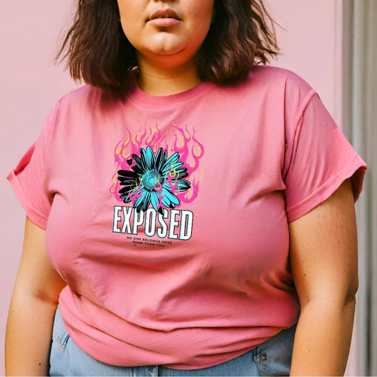 Camiseta Básica Feminina Estampada GuGi Girassol Fogo