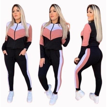 Conjunto feminino crepe blusa manga longa calça inverno atacado e varejo