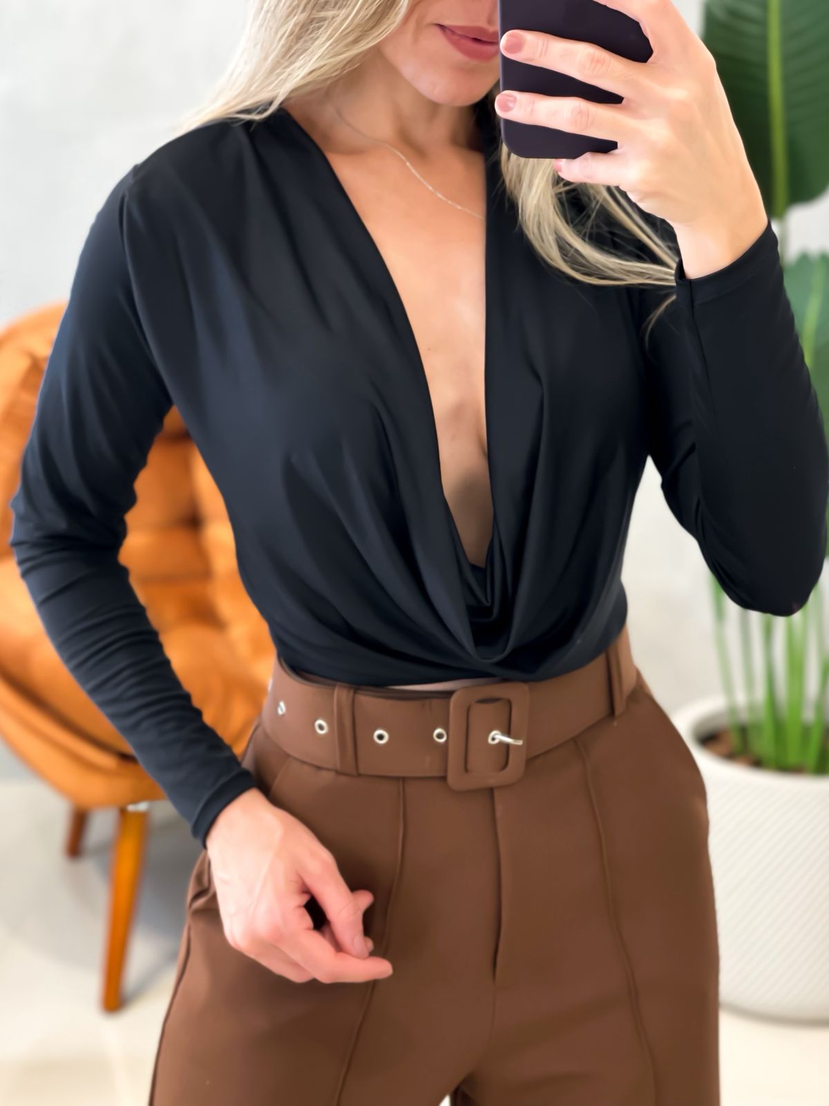 Cropped em Suplex Manga Longa com Gola Boba