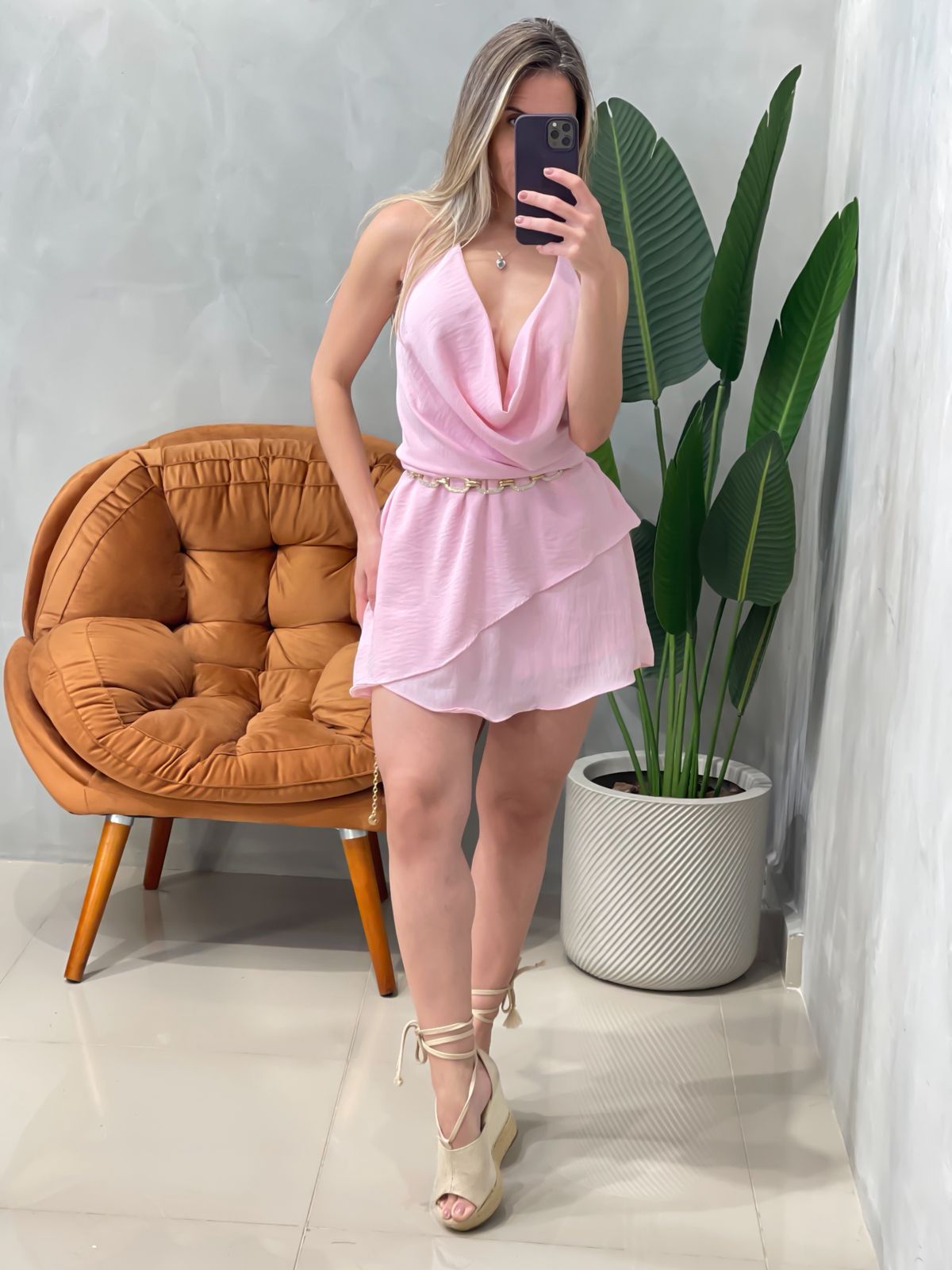 Macaquinho Tamara Duna Gola Boba e Costas Nua