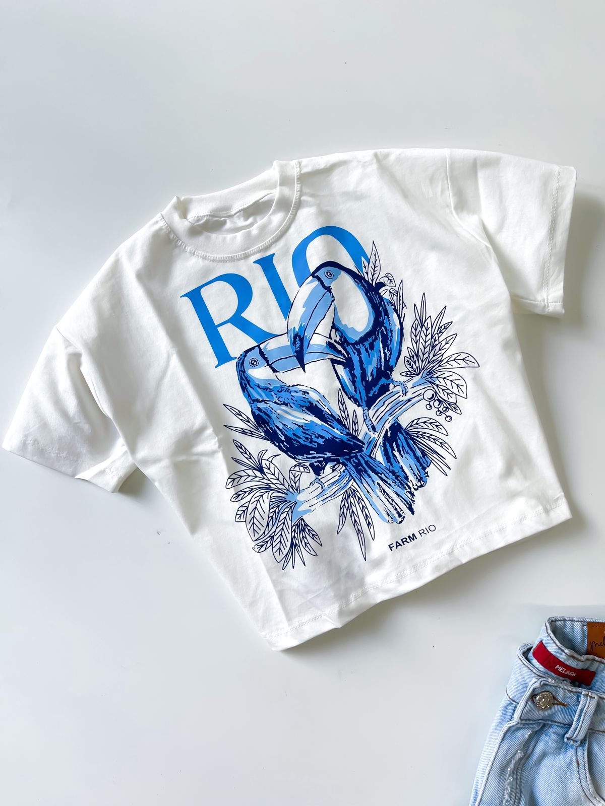 T- Shirt Cropped Estampas Tropical