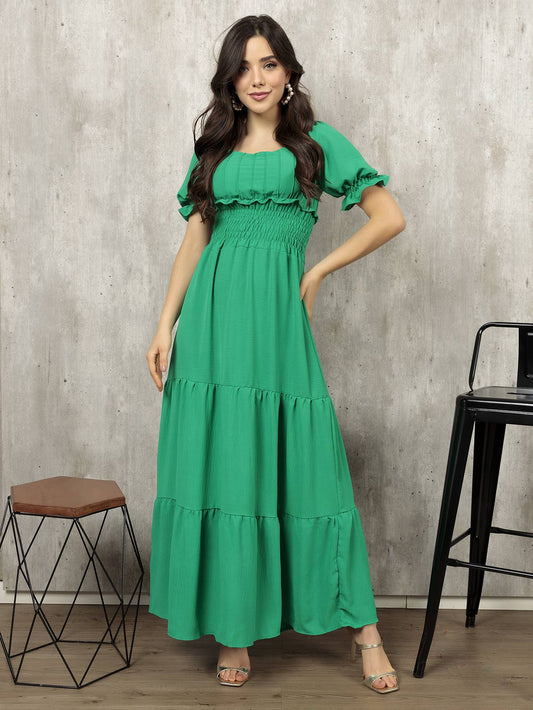 Vestidos femininos longo duna com manga  e látex Vestidos femininos/verão/moda