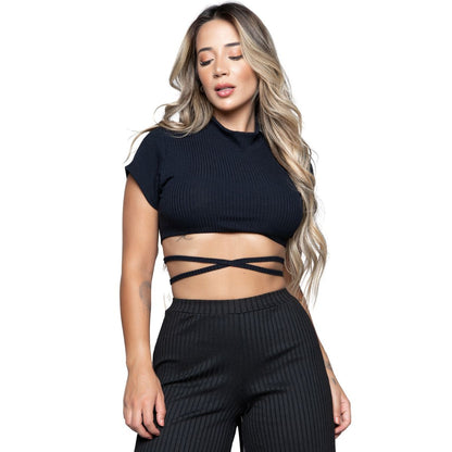 Cropped Canelado Feminino – Estilo Gringa