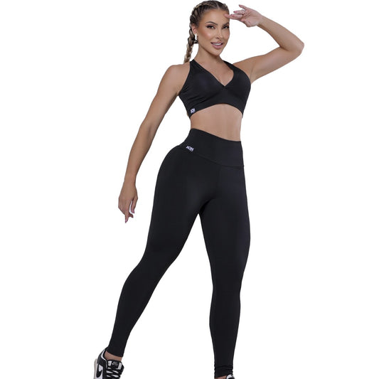 Conjunto Fitness Preto Basic II AQN SPORT Zero Transparência