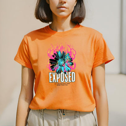 Camiseta Básica Feminina Estampada GuGi Girassol Fogo