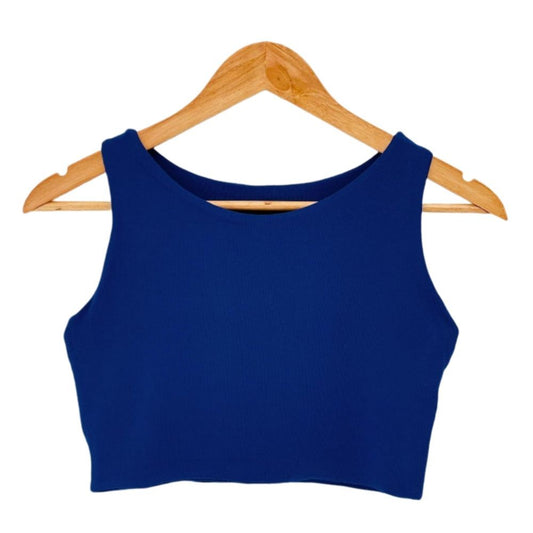 Cropped Patroa Liso Azul Caneta