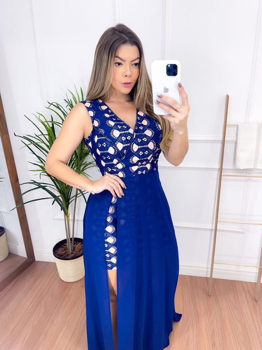 Vestido Feminino Confortável e Estiloso em Gripir e Crepe