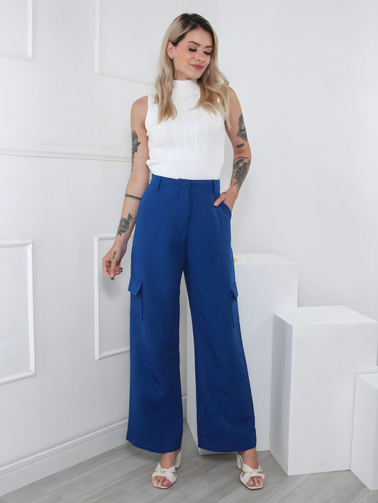 Calça Casuais  Elegante  Casual Feminino