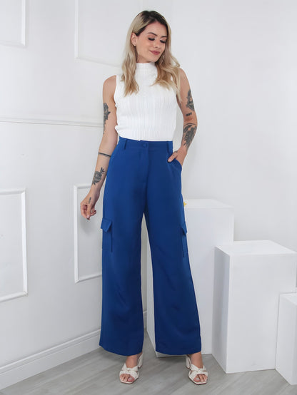 Calça Casuais  Elegante  Casual Feminino