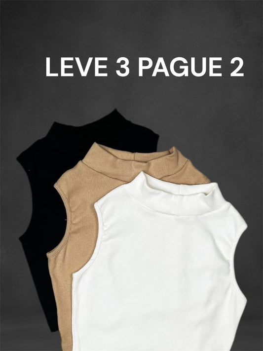 KIT 3 CROPEED BÁSICO E VERSÁTIL SUPER CONFORTÁVEIS LEVE 3 PAGUE 2
