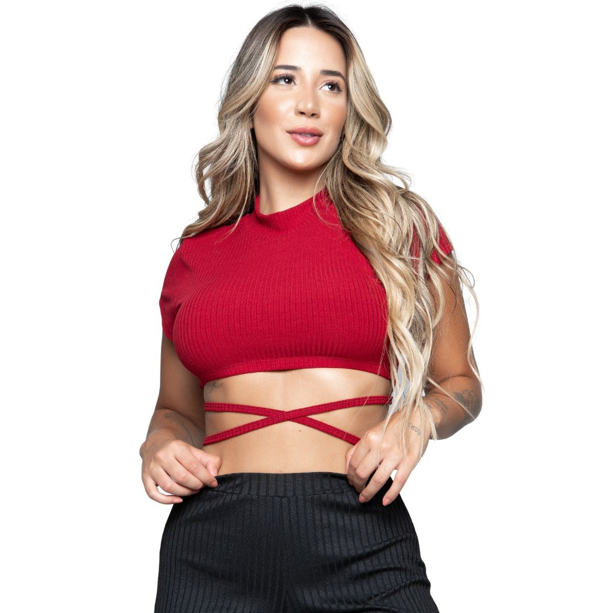 Cropped Canelado Feminino – Estilo Gringa