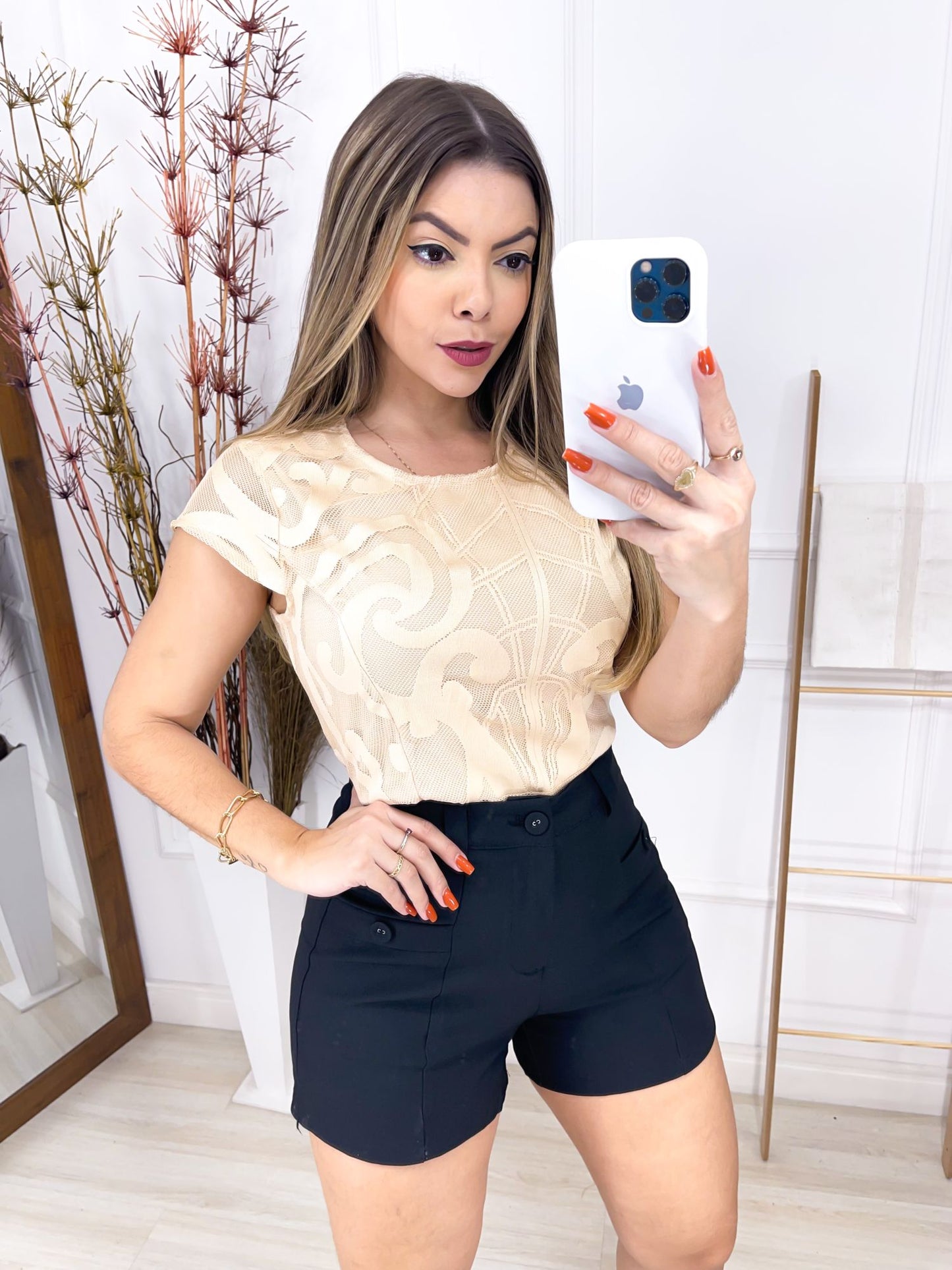 Roupas femininas/Body / renda / c bojo / alcinha /BRANCO /EM07808-30