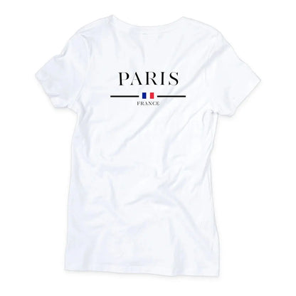 Camisa Feminina Baby Look Paris t-shirts estampada leve 100% algodão
