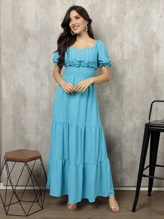 Vestidos femininos longo duna com manga  e látex Vestidos femininos/verão/moda