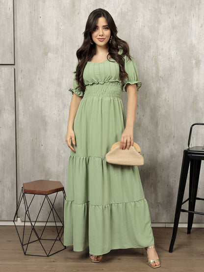 Vestidos femininos longo duna com manga  e látex Vestidos femininos/verão/moda