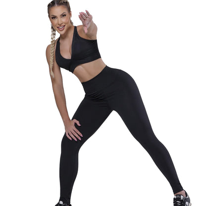 Conjunto Fitness Preto Basic II AQN SPORT Zero Transparência
