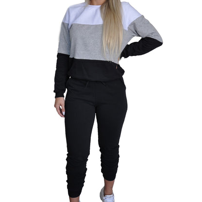 Conjunto Moletom Feminino Flanelado Listrado Tendência
