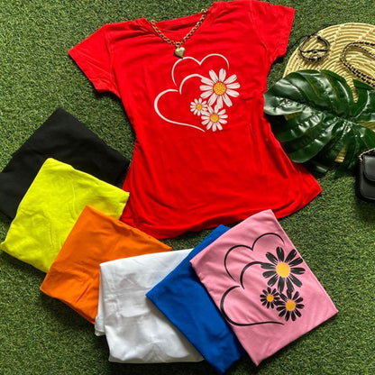 Kit 3 T-Shirt Blusa Feminino Bem Elastico Verao Moda Fabrica Atacado