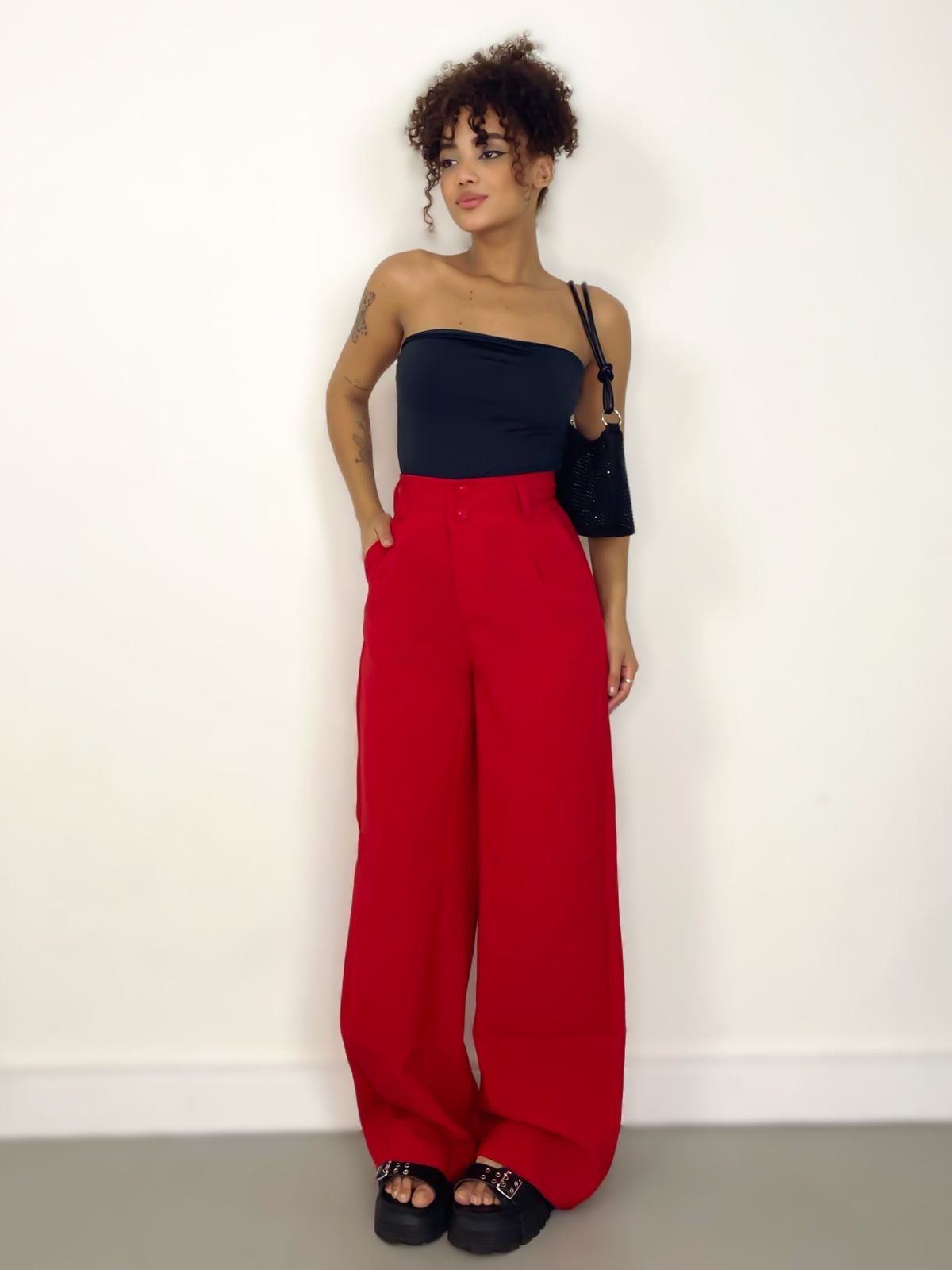 Calça Feminina Linho Pantalona
