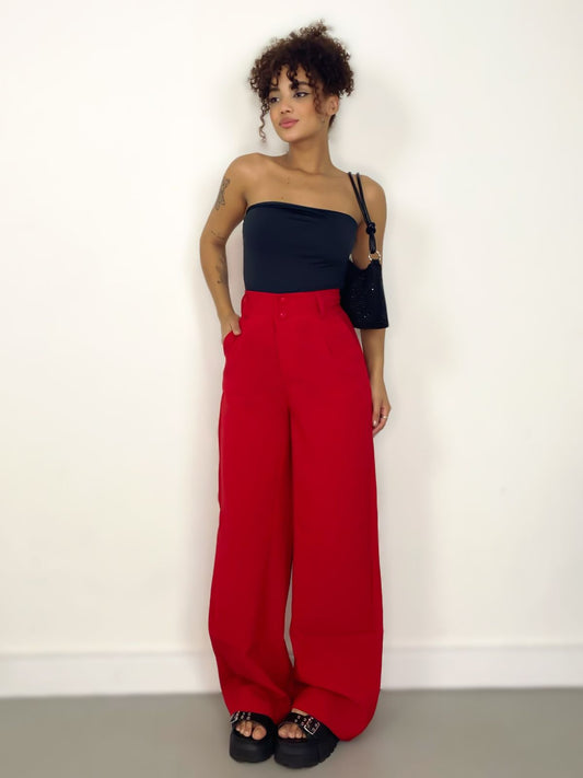 Calça Feminina Linho Pantalona