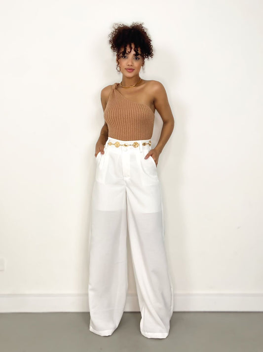 Calça Feminina Linho Pantalona