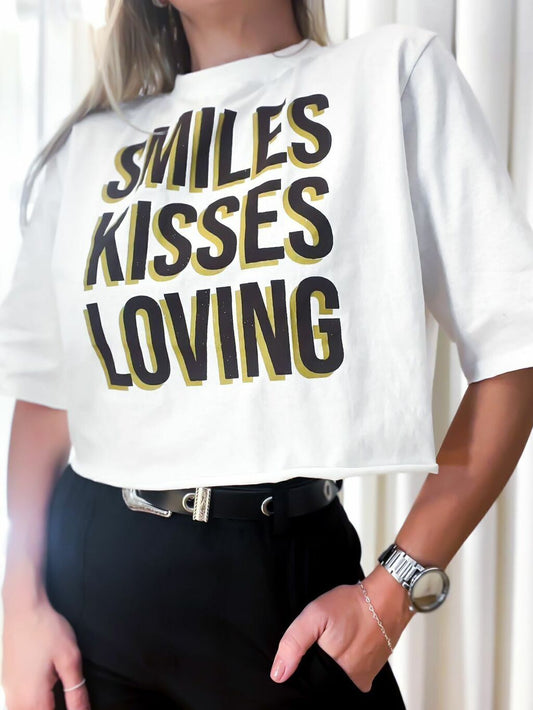 T-shirt Cropped Feminina Estampado