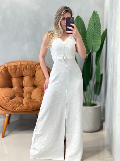 Vestido Longo em Alfaiataria Sensoriale de Alça