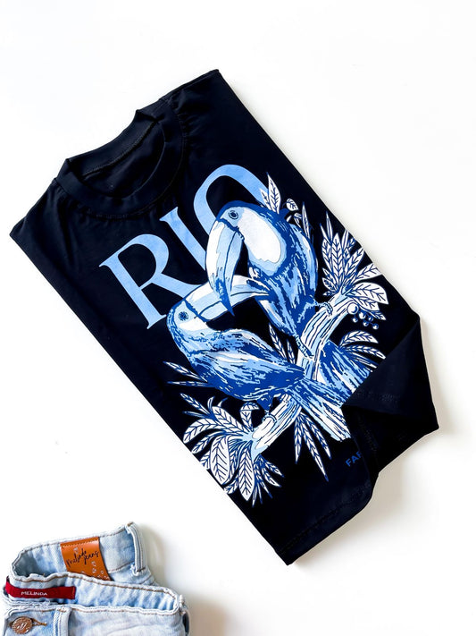 T- Shirt Cropped Estampas Tropical