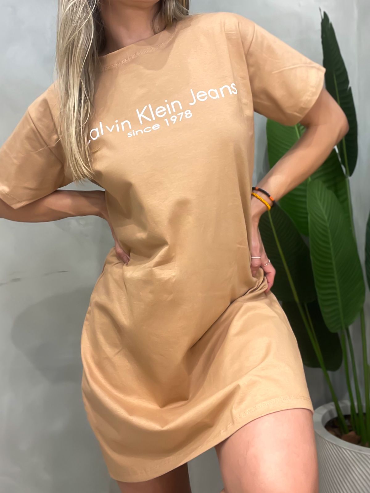Camisão Vestido Estampado Calvin Klein