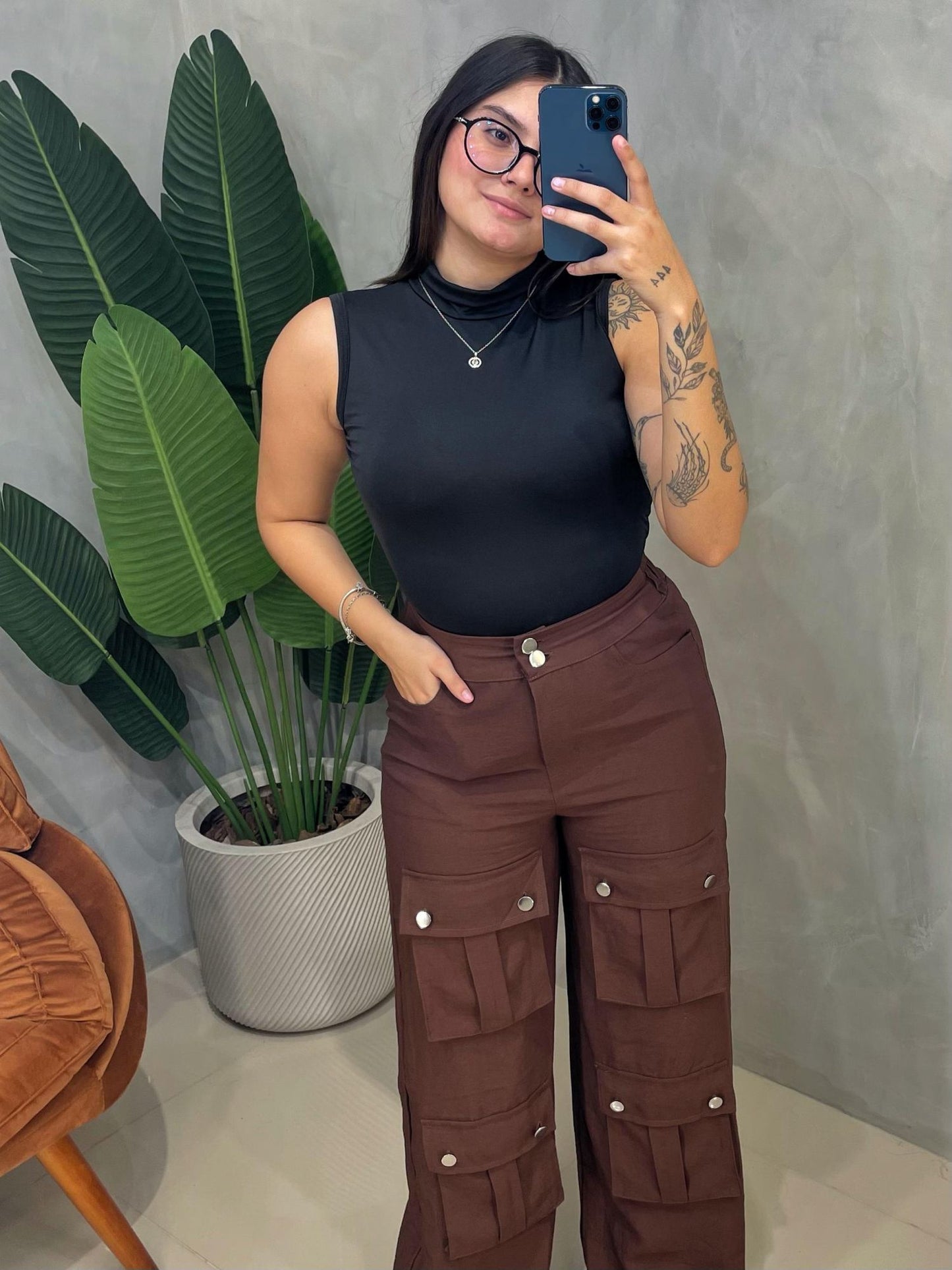 Body em Suplex Regata com Decote Costas e Gola