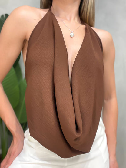 Cropped em Duna Retangular com Amarração Multiformas